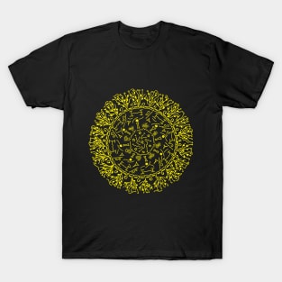 My 'very' Second - hand drawn - Mandala :) - Yellow T-Shirt